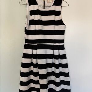 Altar'd State Black and White Striped Midi Dress